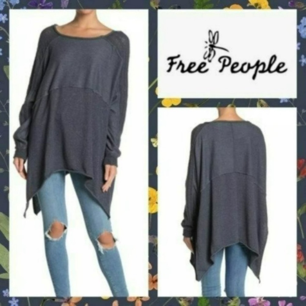 NWT MSRP $128 Free People My Girl Asymmetrical Hem Sweater Women's Size Small